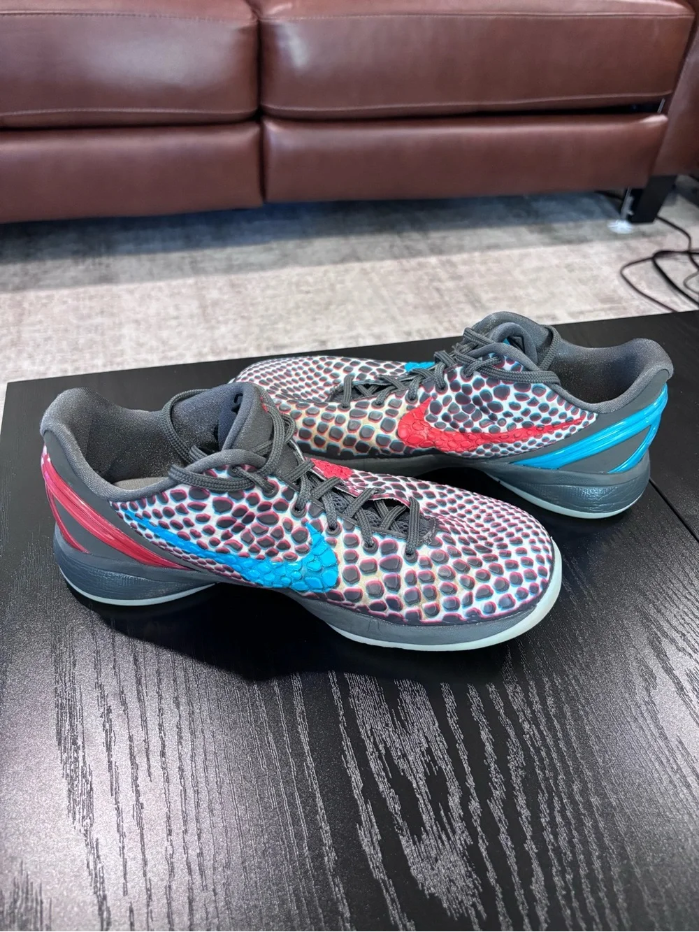 Nike Kids Multicolor Sneakers with Blue and Red Swooshes
